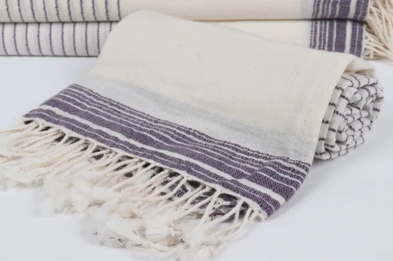 Best lightweight Turkish towel for travel USA, Handmade Gift, Merry Christmas Gifts, 68x36 Cotton Striped Towel, Thin towel, Quick-Dry Beach Towel - 4