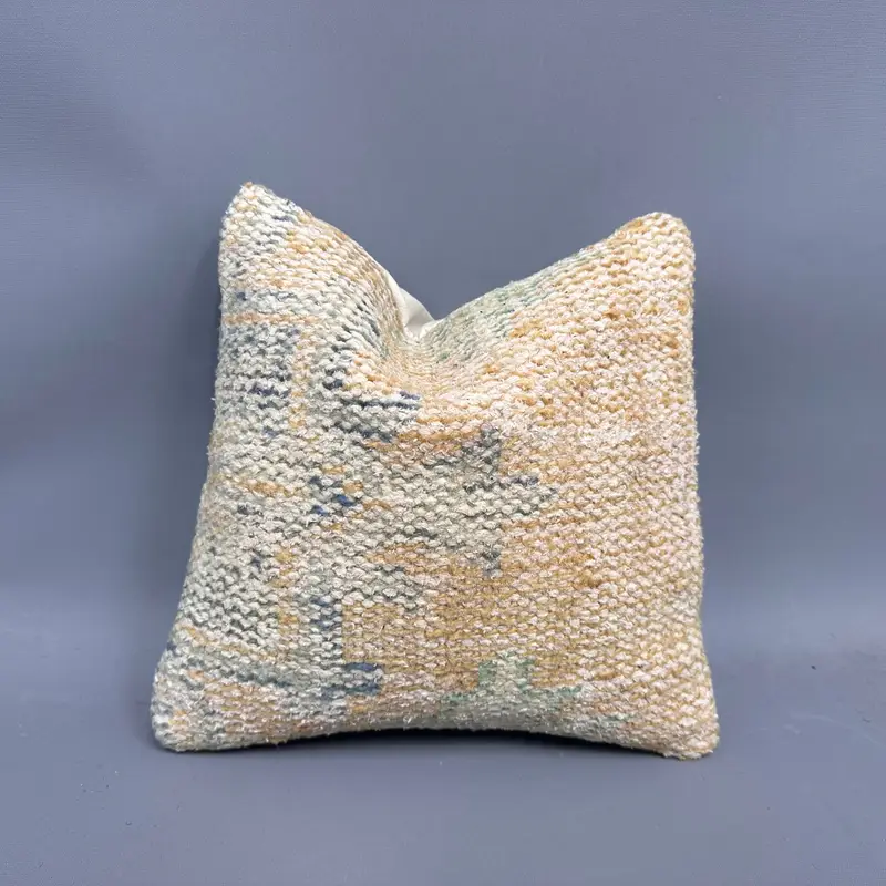 Pillow Cover, Home Decor Pillow, 12x12 Yellow Pillow Case, Boho Pillow, Comfy Throw Pillow Cover, Interior Designer Pillow, Southwestern Cushion - 1