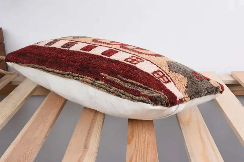 Pillow Sham, Home Decor Pillow, 8x16 Orange Cushion Cover, Boho Chic Pillow Case, Boho Throw Pillow Sham, Pillow for Sofa, Kilim Pillow Cover - 6