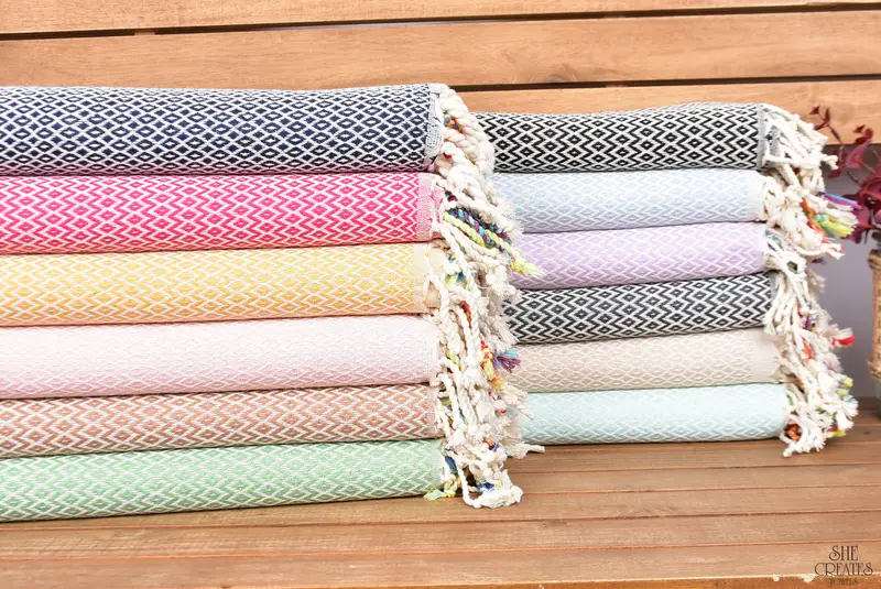 Organic Turkish towel, Bachelorette Party Gifts Bridesmaids, Custom Gifts, 70x40 Cotton Diamond Towel, Turkish Towel Personalized, Best Friend Gift - 1
