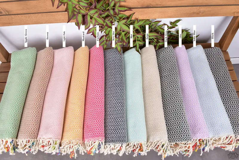 Organic Turkish towel, Bachelorette Party Gifts Bridesmaids, Custom Gifts, 70x40 Cotton Diamond Towel, Turkish Towel Personalized, Best Friend Gift - 2