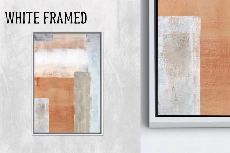 Çağdaş Soyut Kanvas: Trendy Kahverengi ve Gri Baskılı Sanat