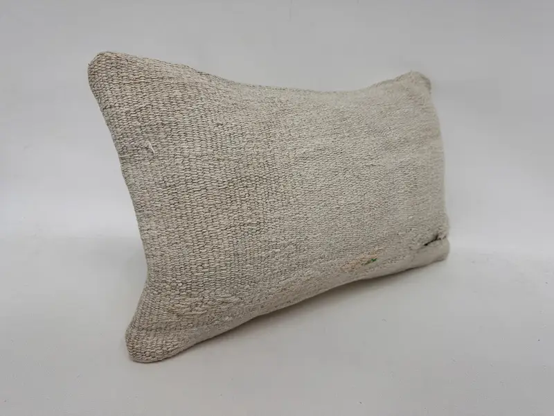 Ethnical Kilim Rug Pillow, Pillow Cover, 12x20 White Pillow Sham, Vintage Kilim Throw Pillow, Interior Designer Pillow, Nautical Throw Cushion - 3