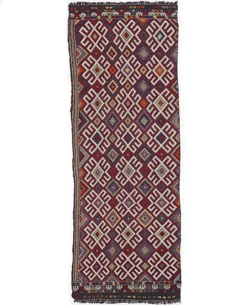 Kırmızı İran Halısı, 3,6x9,5 ft Zarif Dekor