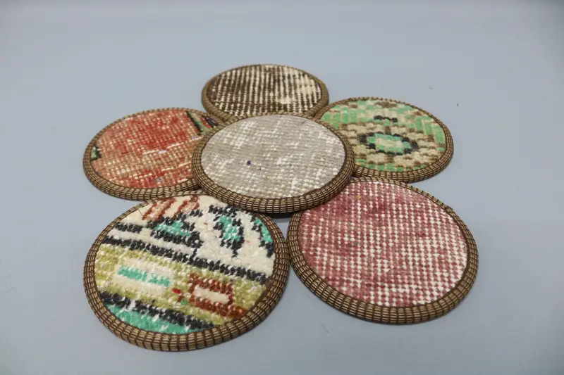 Red and Green Round Coaster, Durable and Stylish Drink Coaster