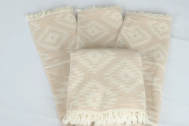 84x56 Cotton Kilim Towel, Throw Blanket, Thanksgiving Tablecloth, Wedding Gift, Bridesmaid Gifts, Woven Throw Blanket, Beach Wedding Favor - 5