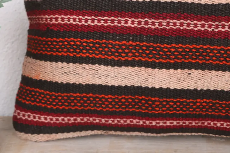 Outdoor Patio Pillow, 8x16 Red Pillow Cover, Cushion, Handmade Rug Seat Cushion Case, Pillow for Couch, Pet Pillow, Kilim Pillow, Antique Pillows - 3