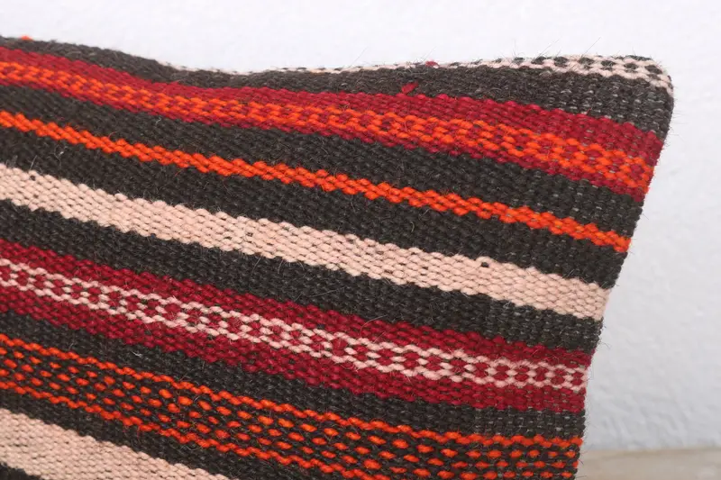 Outdoor Patio Pillow, 8x16 Red Pillow Cover, Cushion, Handmade Rug Seat Cushion Case, Pillow for Couch, Pet Pillow, Kilim Pillow, Antique Pillows - 5