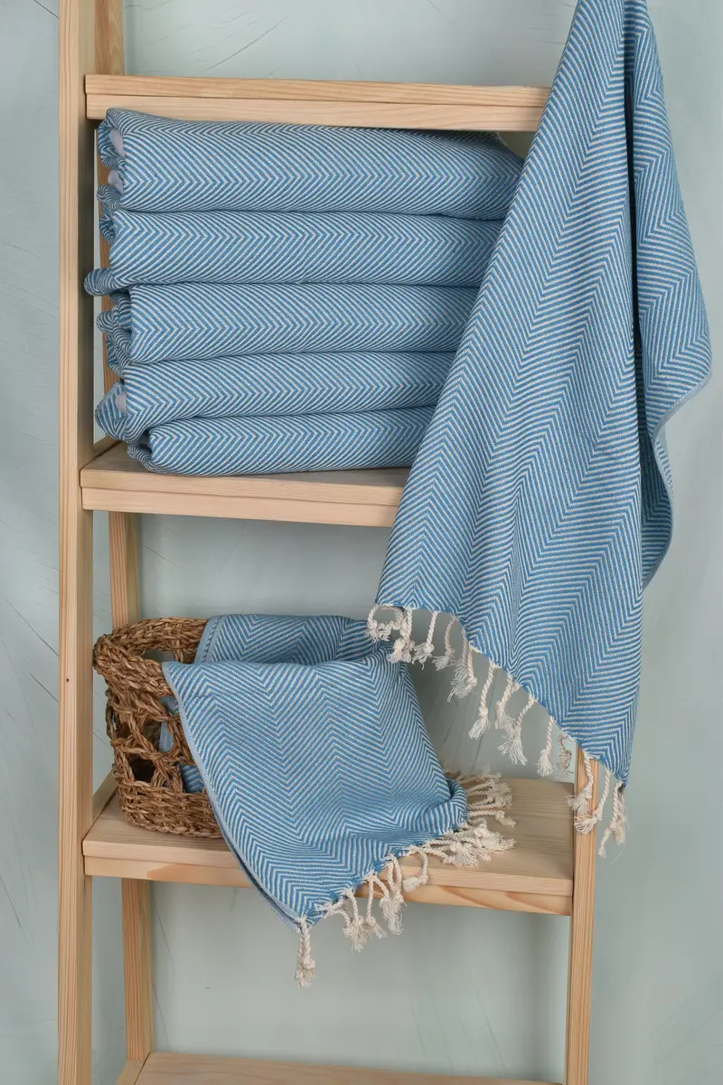 40x20 Cotton Herringbone Towel, Travel Towel, Kitchen Towel, Gift For Her, Personalize Gift, Monogram Kitchen Towel, Monogrammed Hand Towel - 3