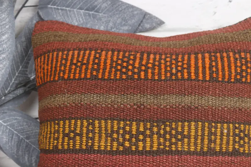 Boho Pillow Sham Cover, Ethnic Pillow Case, 12x12 Brown Pillow, Pillow Case, Southwestern Cushion, Boho Pillow, Gift Pillow, Sofa Pillow - 2