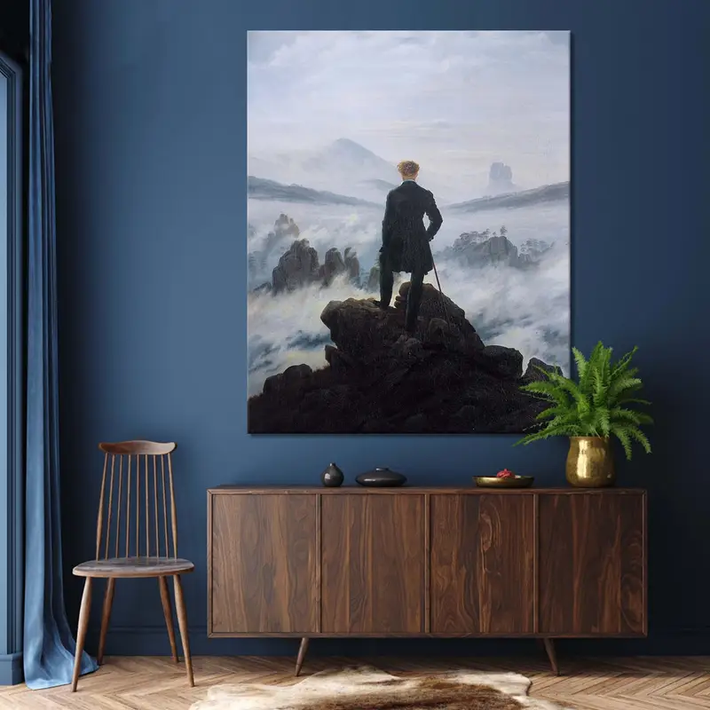 Caspar David Friedrich Canvas, Wanderer above the sea of fog Print, Wall Art Canvas, Original Print Canvas, Wall Hanging Decor, Canvas Art - 3
