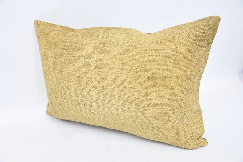 Art Deco Cushion, Turkish Pillow, Ethnic Throw Cushion, Aesthetic Pillow Case, Handmade Kilim Cushion, Boho Pillow, 16x24 Beige Pillow Sham, Cushion - 4