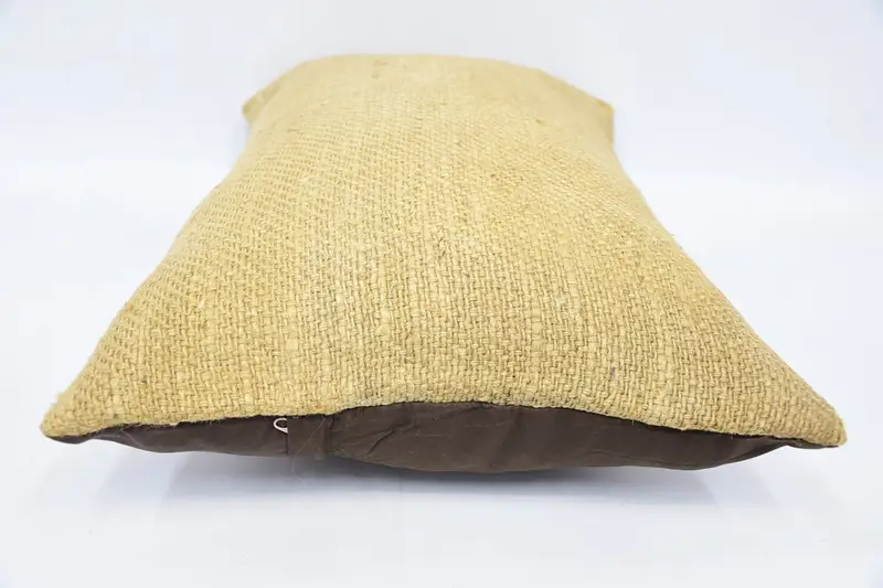 Art Deco Cushion, Turkish Pillow, Ethnic Throw Cushion, Aesthetic Pillow Case, Handmade Kilim Cushion, Boho Pillow, 16x24 Beige Pillow Sham, Cushion - 5