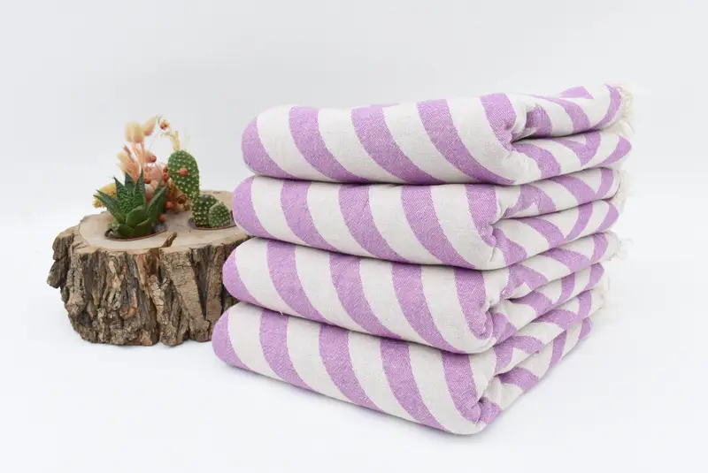 Memorial Gift, Quick-Dry Beach Towel, Custom Gift, Turkish bath towel, Beach Bachelorette Party Decorations, 70x40 Cotton Zigzag Design Towel - 3