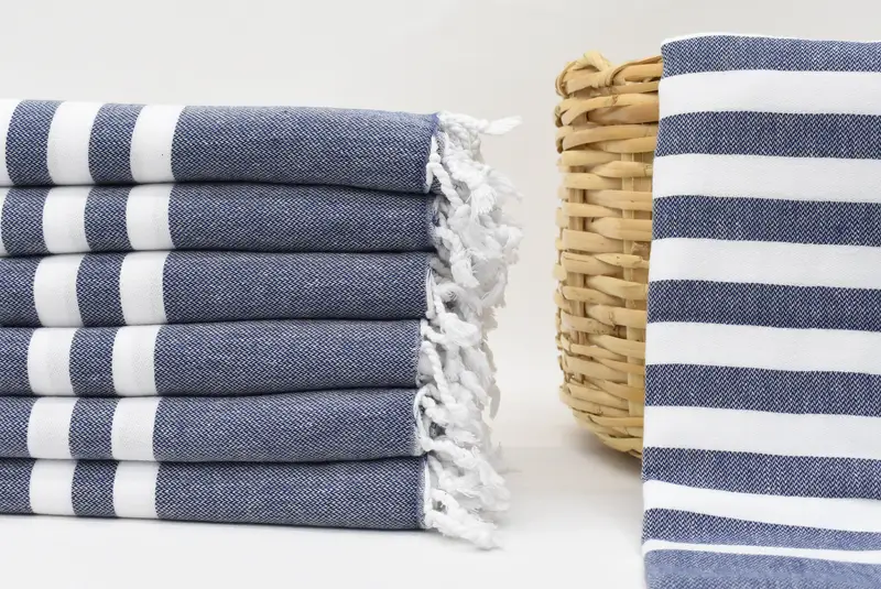 70x40 Cotton Striped Towel, Handmade Gift, Bachelor Party Favors, Gifts For Him, Turkish Bath Towel USA, Peshtemal Towel USA, Monogram Beach Towel - 1
