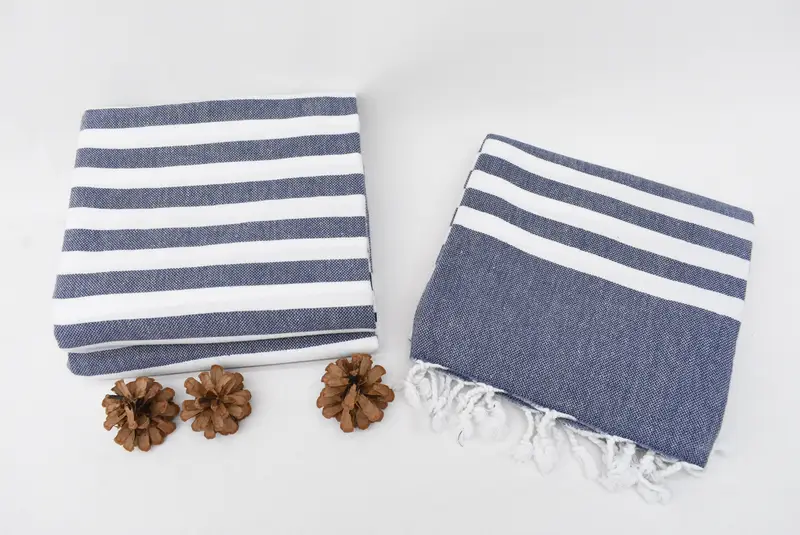 70x40 Cotton Striped Towel, Handmade Gift, Bachelor Party Favors, Gifts For Him, Turkish Bath Towel USA, Peshtemal Towel USA, Monogram Beach Towel - 7