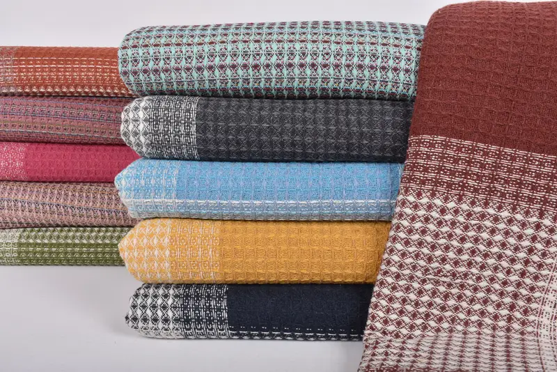 Family Gift Basket, Bachelor Gifts, Bridesmaid Gifts, Turkish Bedspread, Turkish Tablecloth, Bedspread, Custom Blanket, 92x88 Cotton Striped Towel - 1