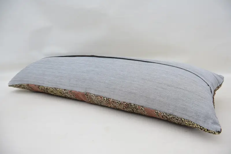 Farmhouse Cushion Case, Pillow Sham, Gift Pillow, Boho Pillow, Ethnical Kilim Rug Pillow, 12x36 Beige Pillow Case, Bohemian Cushion Pillow - 6