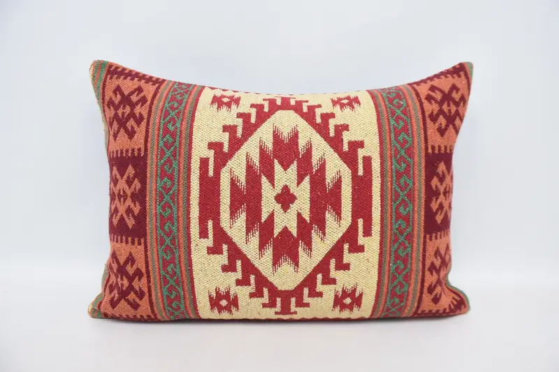 20x28 Red Pillow Sham, Cozy Throw Cushion, Vintage Kilim Throw Pillow, Cushion Cover, Turkish Pillow, Antique Pillows, Outdoor Patio Pillow Sham - 1