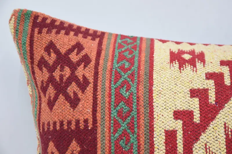 20x28 Red Pillow Sham, Cozy Throw Cushion, Vintage Kilim Throw Pillow, Cushion Cover, Turkish Pillow, Antique Pillows, Outdoor Patio Pillow Sham - 2