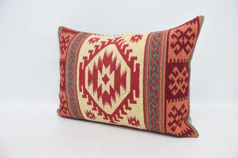 20x28 Red Pillow Sham, Cozy Throw Cushion, Vintage Kilim Throw Pillow, Cushion Cover, Turkish Pillow, Antique Pillows, Outdoor Patio Pillow Sham - 4
