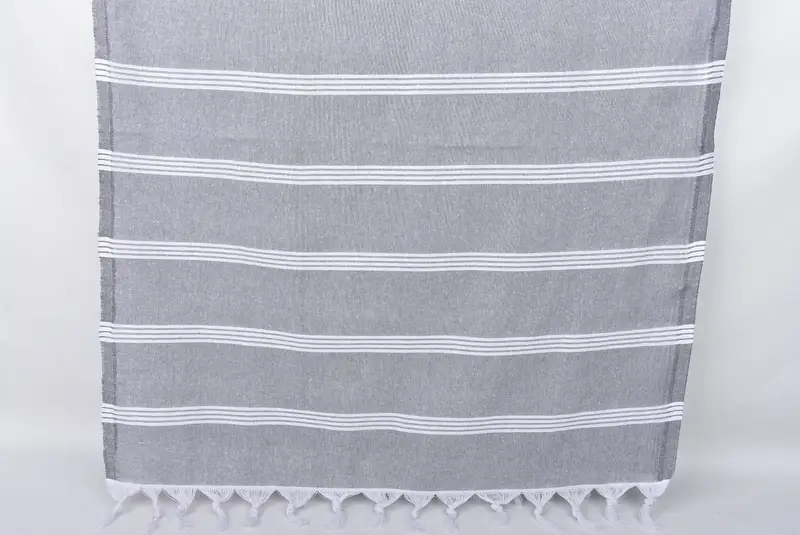 Hochzeitsduschengeschenk, 70x30 Baumwollstreifentuch, weiches Handtuch, Gasttuch, handgefertigtes türkisches Handtuch, großes türkisches Handtuch, Strandtuchmasse, Schaltuch - 8