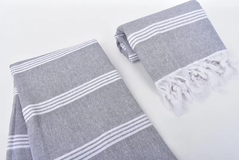 Hochzeitsduschengeschenk, 70x30 Baumwollstreifentuch, weiches Handtuch, Gasttuch, handgefertigtes türkisches Handtuch, großes türkisches Handtuch, Strandtuchmasse, Schaltuch - 7