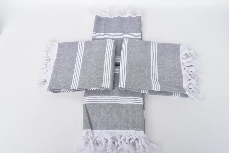 Hochzeitsduschengeschenk, 70x30 Baumwollstreifentuch, weiches Handtuch, Gasttuch, handgefertigtes türkisches Handtuch, großes türkisches Handtuch, Strandtuchmasse, Schaltuch - 6