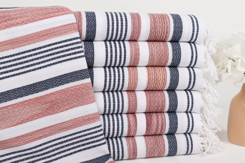 Custom Wedding Gifts, Personalized Wedding Gift, Luxury Beach Towel, 70x40 Cotton Striped Towel, Cotton towel, Xmas Gifts, Custom Bath Towel - 1