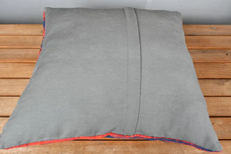 Vintage Pillow, Antique Pillows, Gift Pillow, Cushion Case, Vintage Throw Pillow, 18x18 Red Cushion Cover, Neutral Throw Pillow - 5