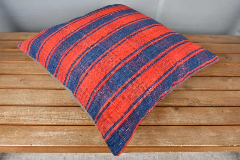 Vintage Pillow, Antique Pillows, Gift Pillow, Cushion Case, Vintage Throw Pillow, 18x18 Red Cushion Cover, Neutral Throw Pillow - 2