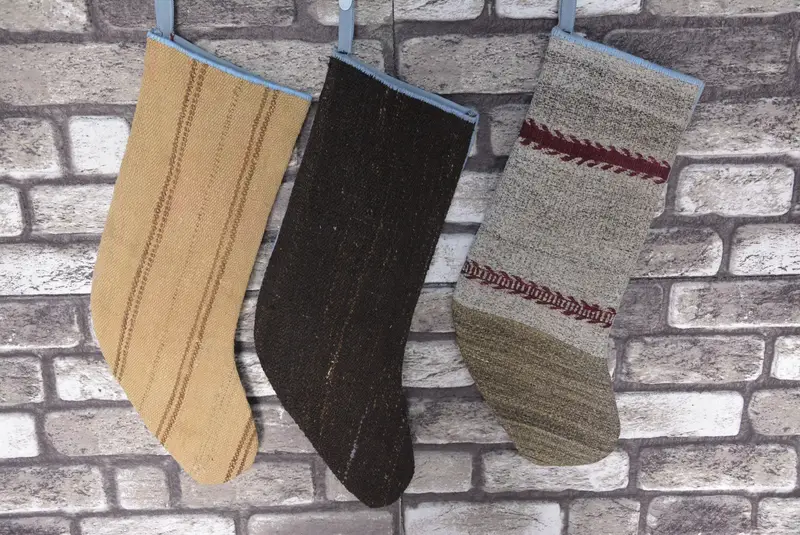 Festive Christmas Ornaments Pattern, 9-Inch Wide Christmas Stocking