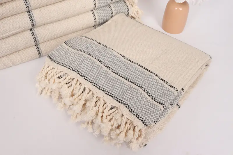 104x96 Cotton Striped Towel, Bachelorette Gifts, Beach Blanket, Custom Wedding Gifts, Beach Theme Bachelorette Party, Decorative Blanket - 5