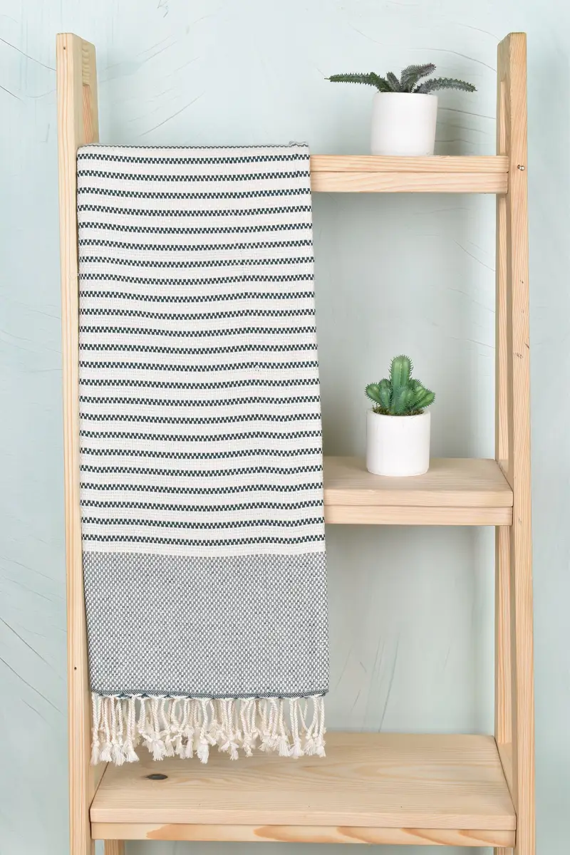 Sand-resistant Turkish towel for the beach, Turkish beach towel, Family Gift, Turkish bath towel, 76x40 Cotton Striped Towel, Quick-dry peshtemal - 8