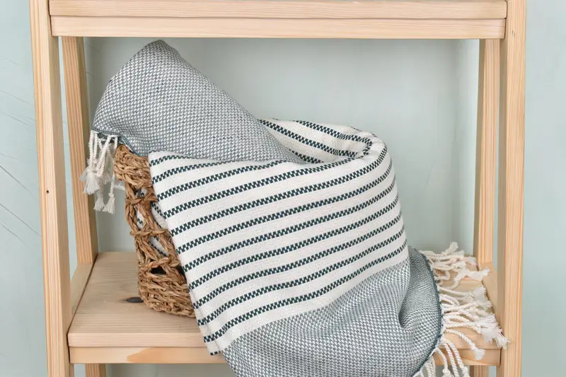 Sand-resistant Turkish towel for the beach, Turkish beach towel, Family Gift, Turkish bath towel, 76x40 Cotton Striped Towel, Quick-dry peshtemal - 4
