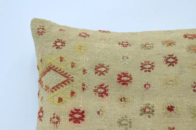 Sofa Cushion, 20x28 Beige Pillow Case, Vintage Pillow, Decorative Cushion, Vintage Kilim Throw Pillow, Pillow, Handmade Kilim Cushion - 2