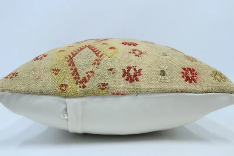 Sofa Cushion, 20x28 Beige Pillow Case, Vintage Pillow, Decorative Cushion, Vintage Kilim Throw Pillow, Pillow, Handmade Kilim Cushion - 5