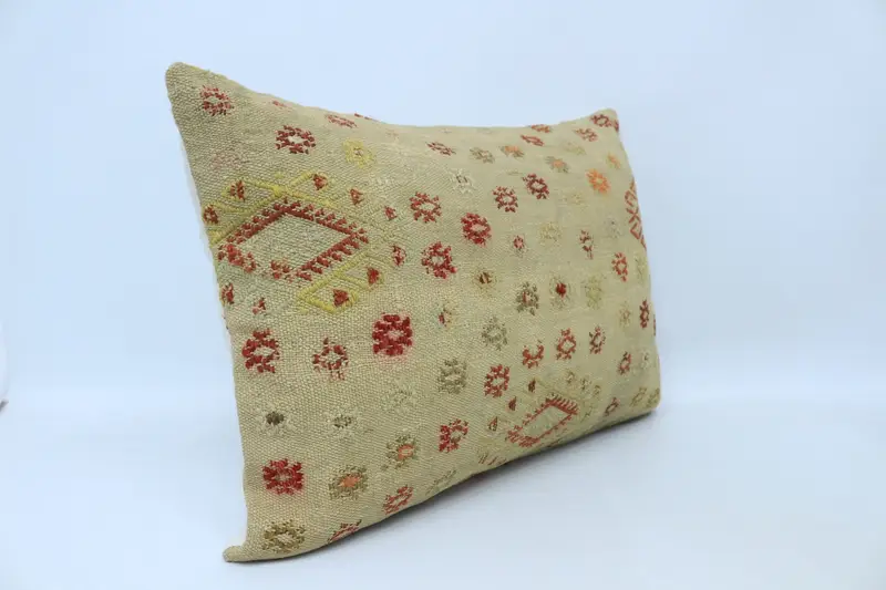 Sofa Cushion, 20x28 Beige Pillow Case, Vintage Pillow, Decorative Cushion, Vintage Kilim Throw Pillow, Pillow, Handmade Kilim Cushion - 3