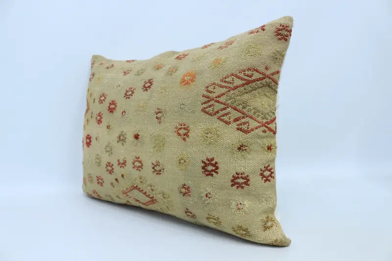 Sofa Cushion, 20x28 Beige Pillow Case, Vintage Pillow, Decorative Cushion, Vintage Kilim Throw Pillow, Pillow, Handmade Kilim Cushion - 4