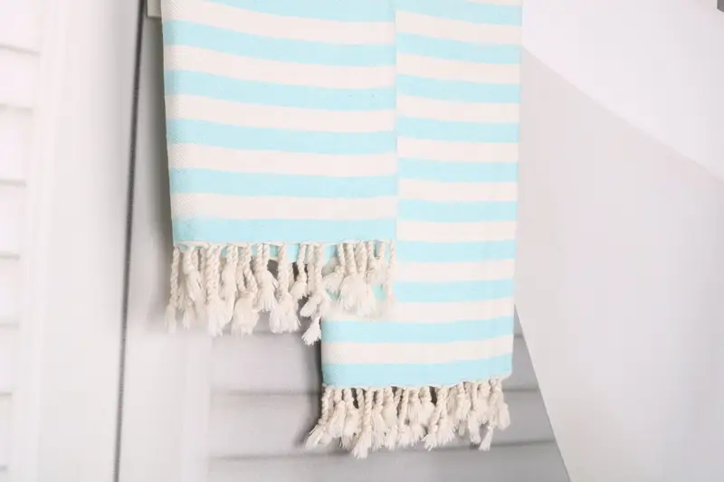 Spa Gift, Thin and lightweight Turkish peshtemal, Personalized Gifts, Custom Beach Towel, Sand-resistant towel, 80x36 Cotton Striped Towel - 8