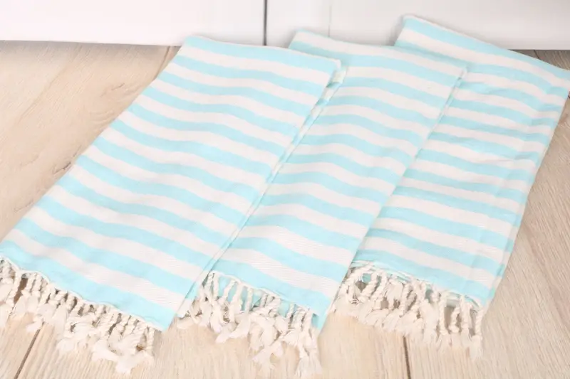 Spa Gift, Thin and lightweight Turkish peshtemal, Personalized Gifts, Custom Beach Towel, Sand-resistant towel, 80x36 Cotton Striped Towel - 6