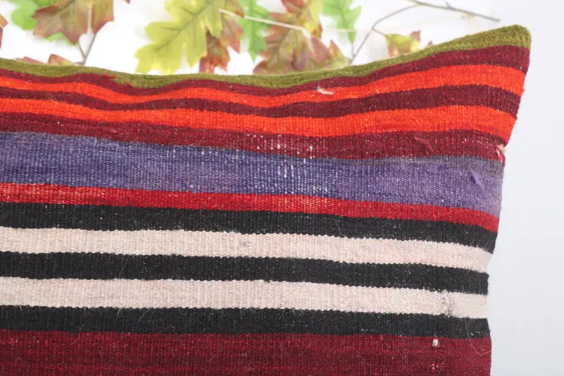 Cushion Cover, Sofa Pillow Sham, Kilim Pillow, 24x24 Red Cushion, Interior Designer Pillow, Ikat Cushion Cover, Home Decor Pillow - 6