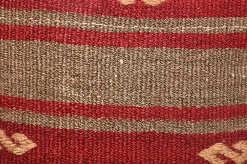 Natural Pillow Case, Kilim Cushion Sham, Aesthetic Pillow Sham, Vintage Kilim Pillow, Cushion, Boho Pillow, 14x14 Red Pillow Cover - 3