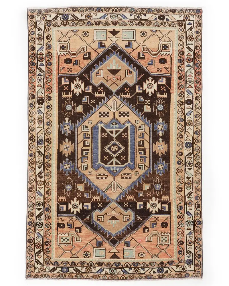 6x6,5 ft Kahverengi Halı, Zarif ve Çok Yönlü Dekor