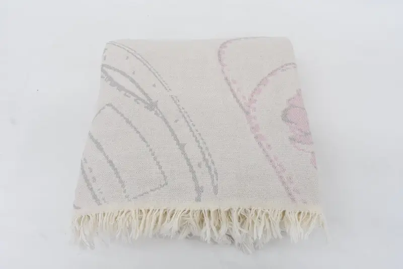 Bridal Shower Gift, Sofa Cover, Beach Bachelorette Party Decorations, Woven Throw Blanket, 88x64 Cotton Make-Up Patterned Towel, Custom Blanket - 8