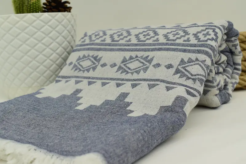 Personalized Blanket, Turkish Bedspread, Housewarming Gift, Bedspread Quenn, Bridesmaid Gifts, Turkish Towel Blanket, 92x80 Cotton Kilim Towel - 7