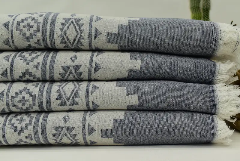 Personalized Blanket, Turkish Bedspread, Housewarming Gift, Bedspread Quenn, Bridesmaid Gifts, Turkish Towel Blanket, 92x80 Cotton Kilim Towel - 1