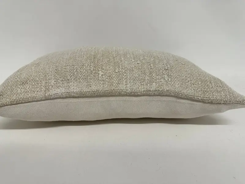 Kilim Cushion Sham, Turkish Kilim Pillow, 12x20 White Cushion Cover, Throw Kilim Pillow, Pillow Sham, Decorative Bolster Cushion - 5