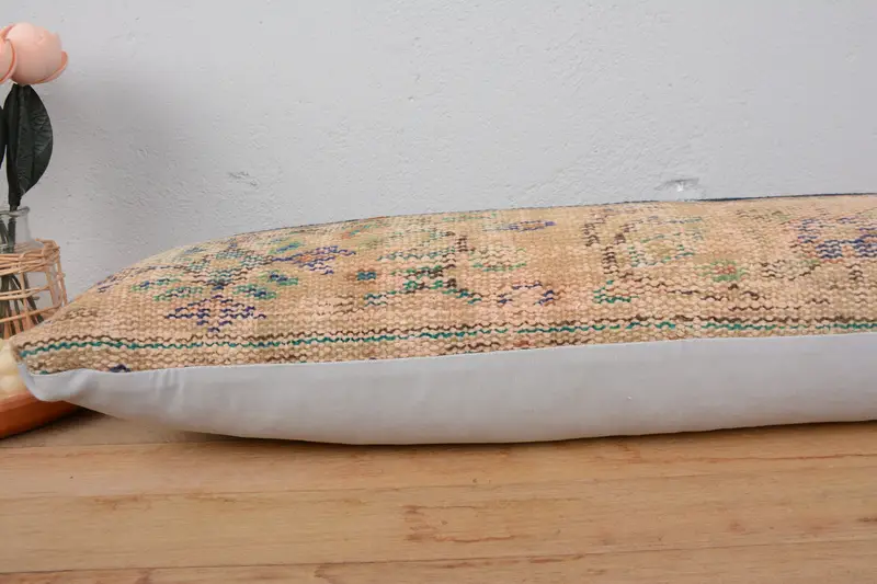 Outdoor Throw Cushion, Throw Kilim Pillow, Interior Designer Pillow, Vintage Pillow, Pillow Sham, Ethnic Cushion, 12x36 Blue Cushion - 5