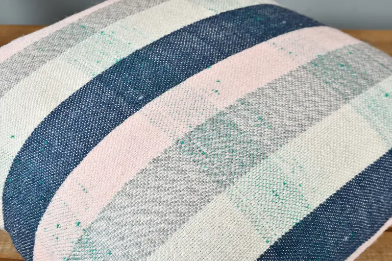 16x16 Blue Pillow, Farmhouse Pillow Cover, Wool Kilim Pillow Cushion, Boho Pillow, Kilim Pillow Cover, Pillow Sham, Turkish Pillow - 4